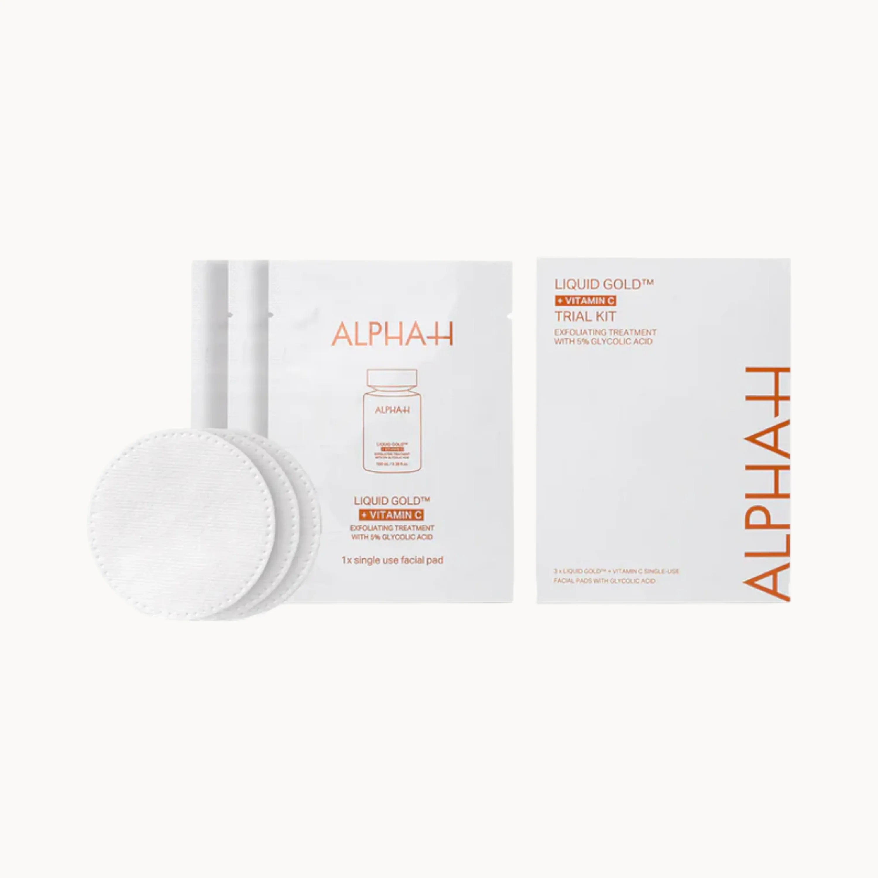 ALPHA-H - LIQUID GOLD + VITAMINE C EXFOLIATING TREATMENT TRIAL KIT - dehuidspecialistshop